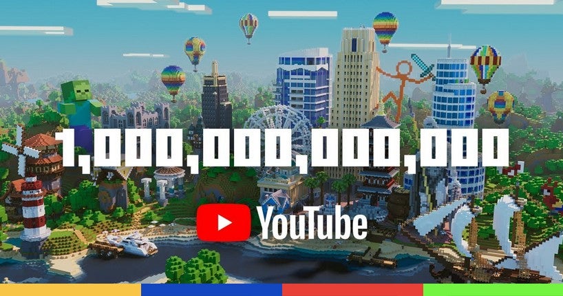 Minecraft ha recibido un billón de visitas en YouTube
